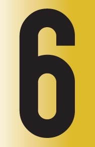 Tower Adhesive Reflective Number Sign – Large 6
