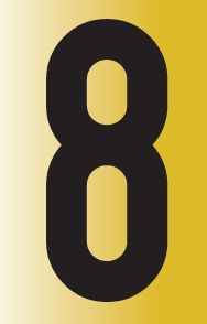 Tower Adhesive Reflective Number Sign – Large 8
