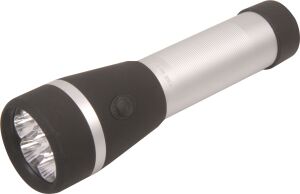 Leisurequip – LED Torch Aluminium – 56 Lumens – takes 2 x D batteries