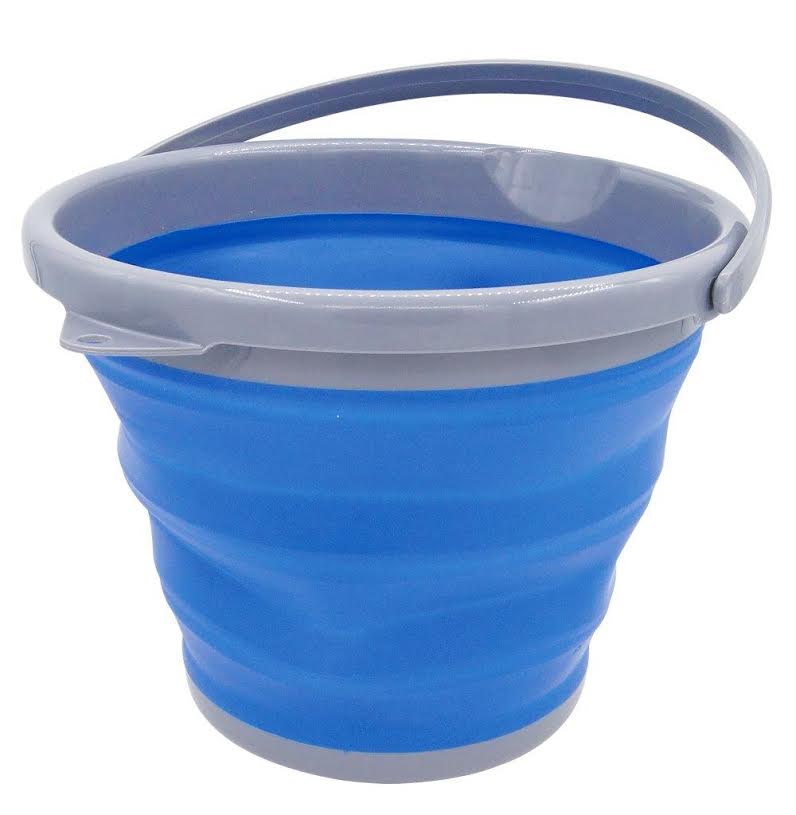 Leisure-Quip – 10 Litre Foldable Bucket – Blue & Grey