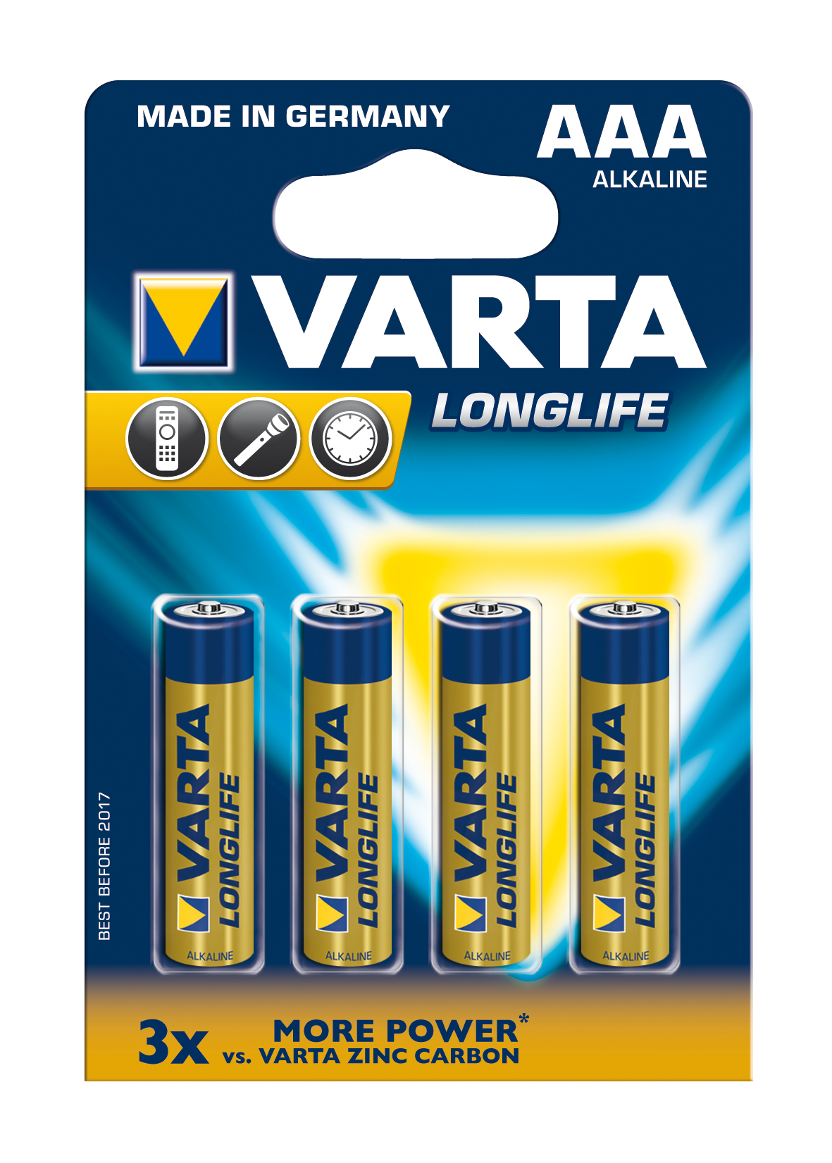 Varta  AAA Longlife Batteries  – 4 Pack