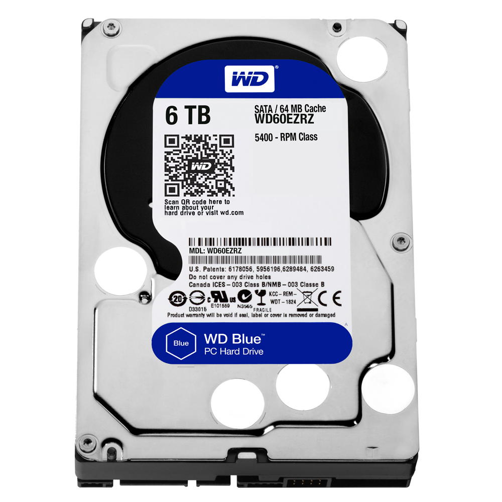 WD Blue 6TB 3.5″ SATA 6Gb/s 64MB Internal Hard Drive