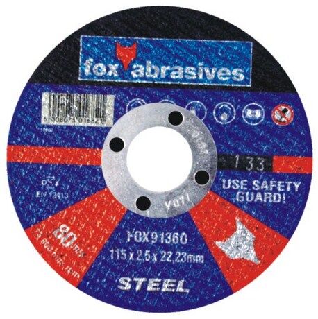 Fox Tools – Abrasive Cutting Disc Steel – 115 x 2.5mm