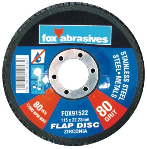 Fox Tools – Abrasive Disc Flap Std 115mm – 80g