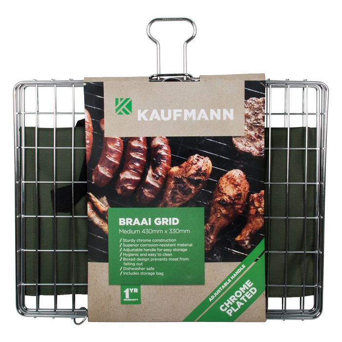 Kaufmann Braai Grid Adjustable Chrome Plated Box – Medium