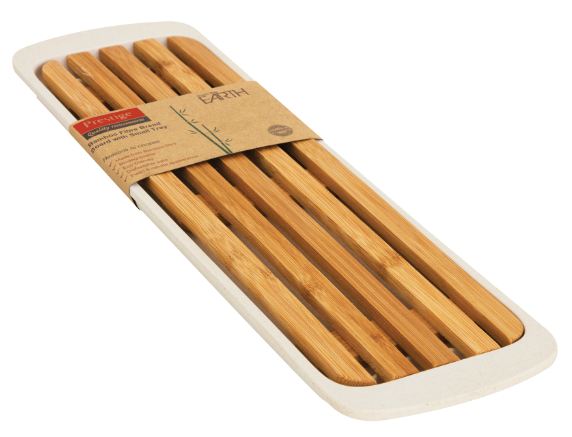 Prestige – Bamboo Cutting Board with Tray – Brown