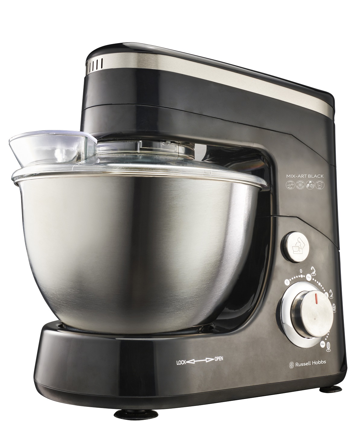 Russell Hobbs – 600W Mix-Art Black Stand Bowl Mixer