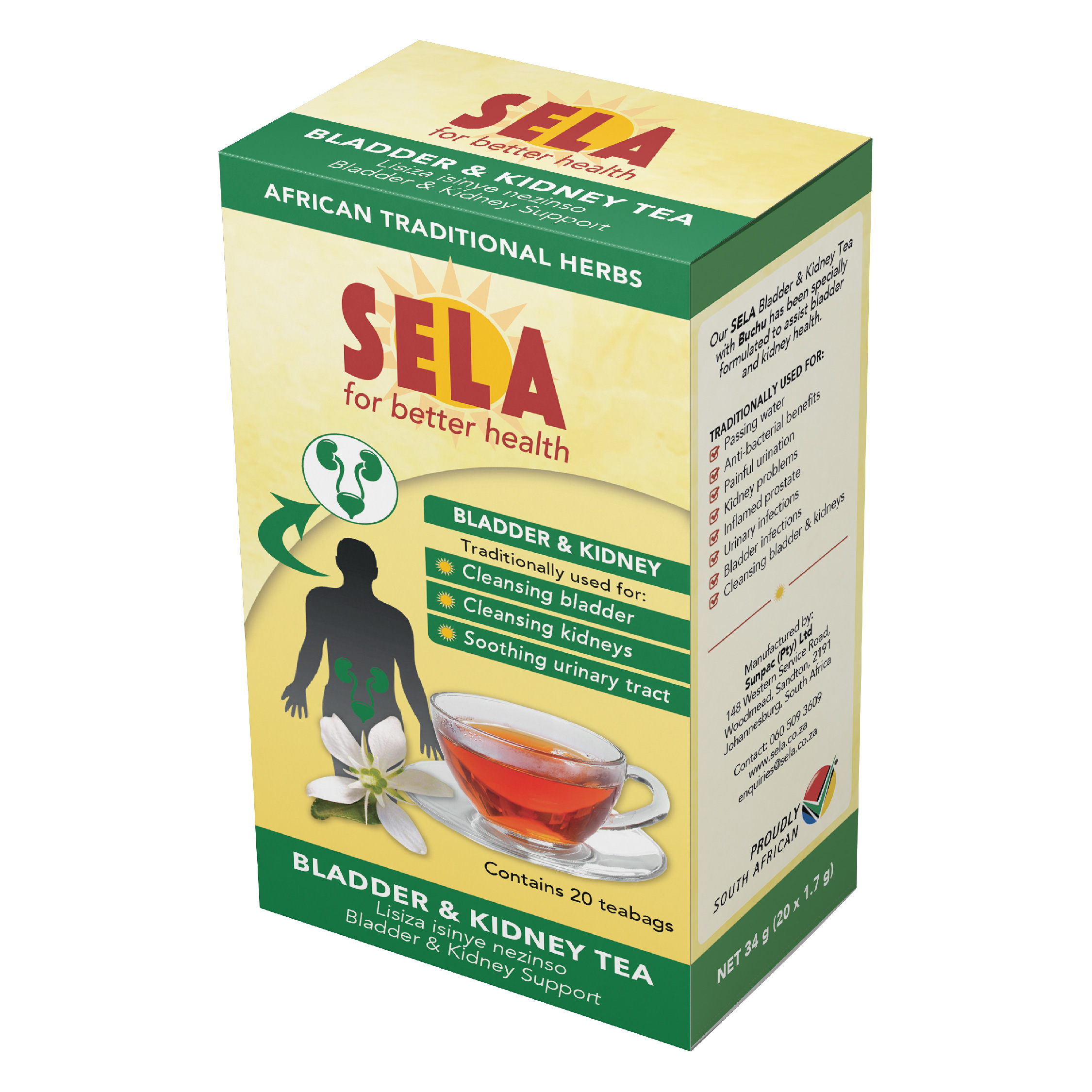 SELA Bladder & Kidney Tea – 20 Tea Bags