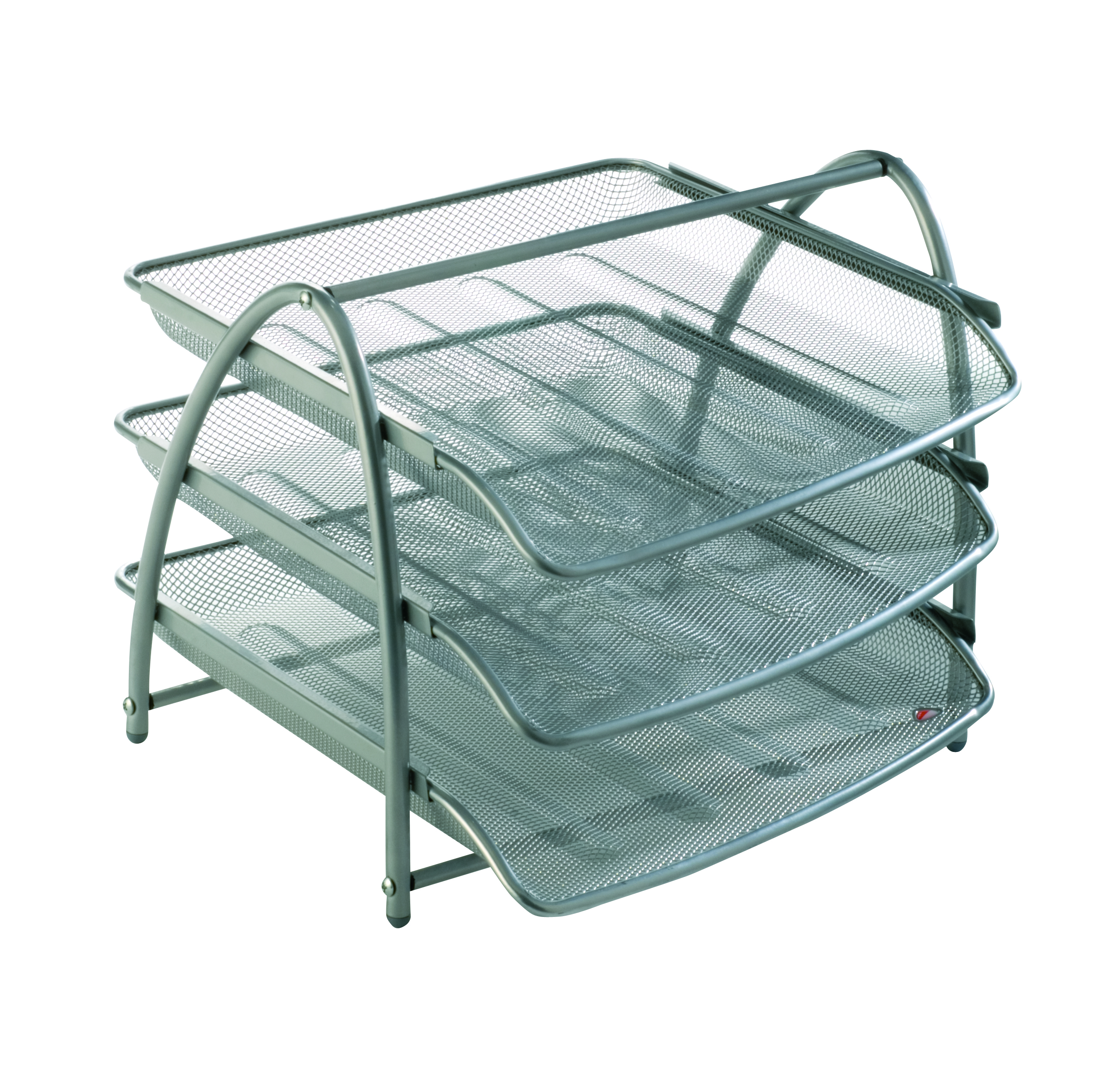 Alba 3 Tier Document Tray – Metallic Grey