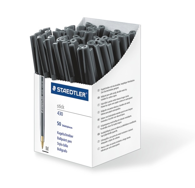 Staedtler 430 Medium Nib Ballpoint Pen – Black