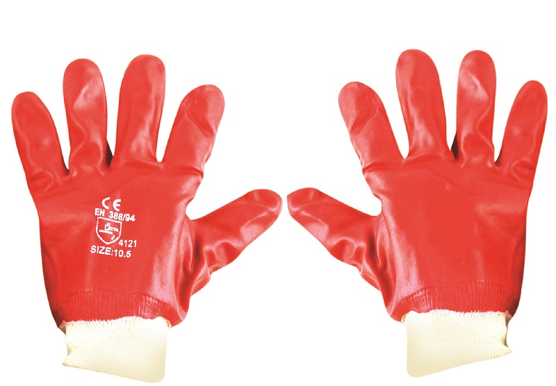 Fragram – Glove PVC Red Knit Wrist