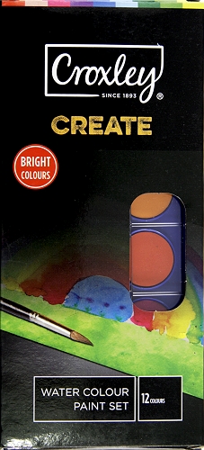 Croxley Create Water Colour Paint Set (12 Colours)