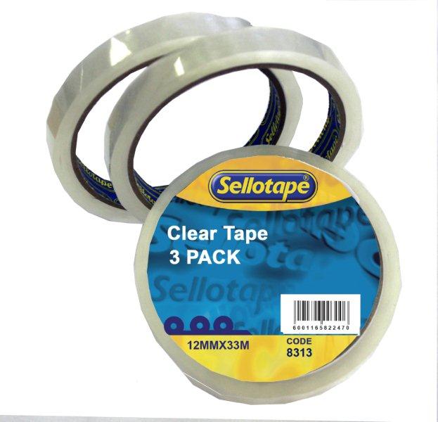 Sellotape Clear 12mmx33m Shrink Wrap (3 Pack)