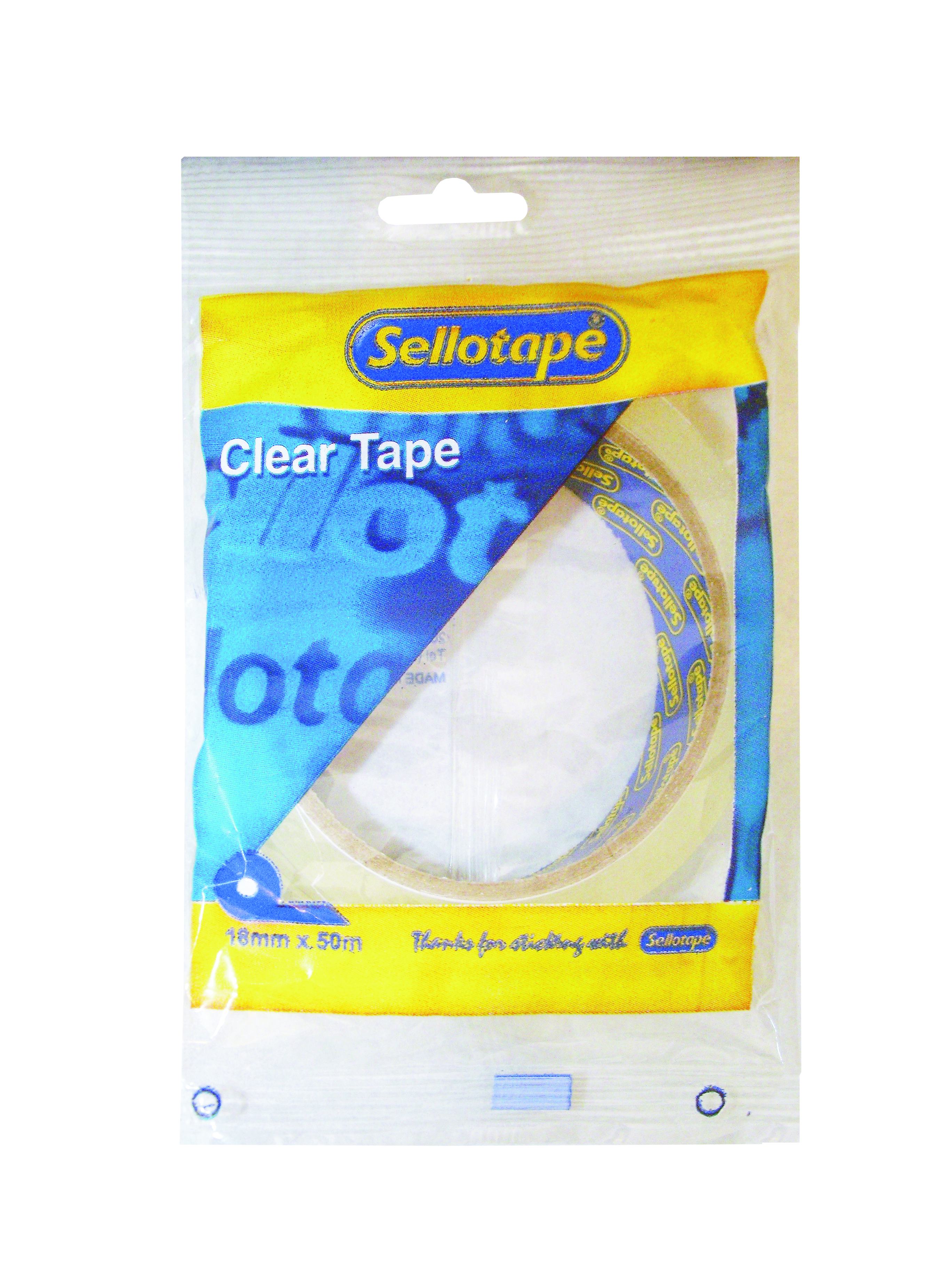 Sellotape Clear Tape – 18mm x 50m