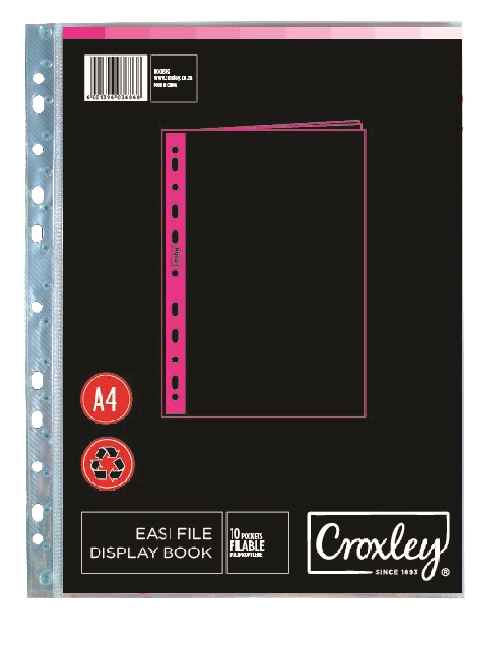 Croxley Easi File A4 Display Book – 10 Pockets
