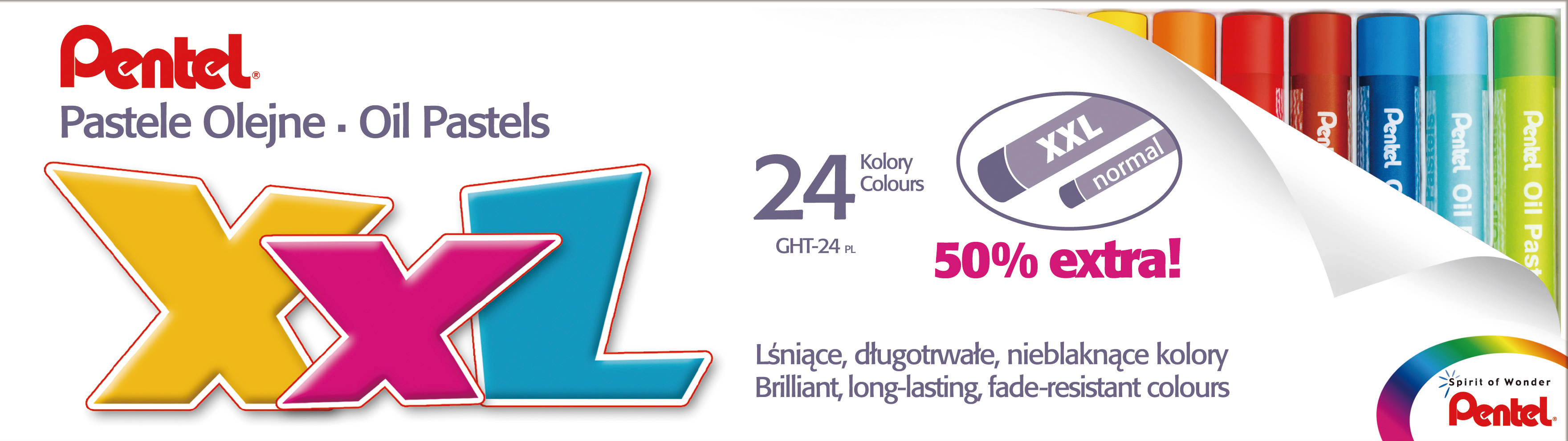 Pentel 24 XXL Oil Pastels Set