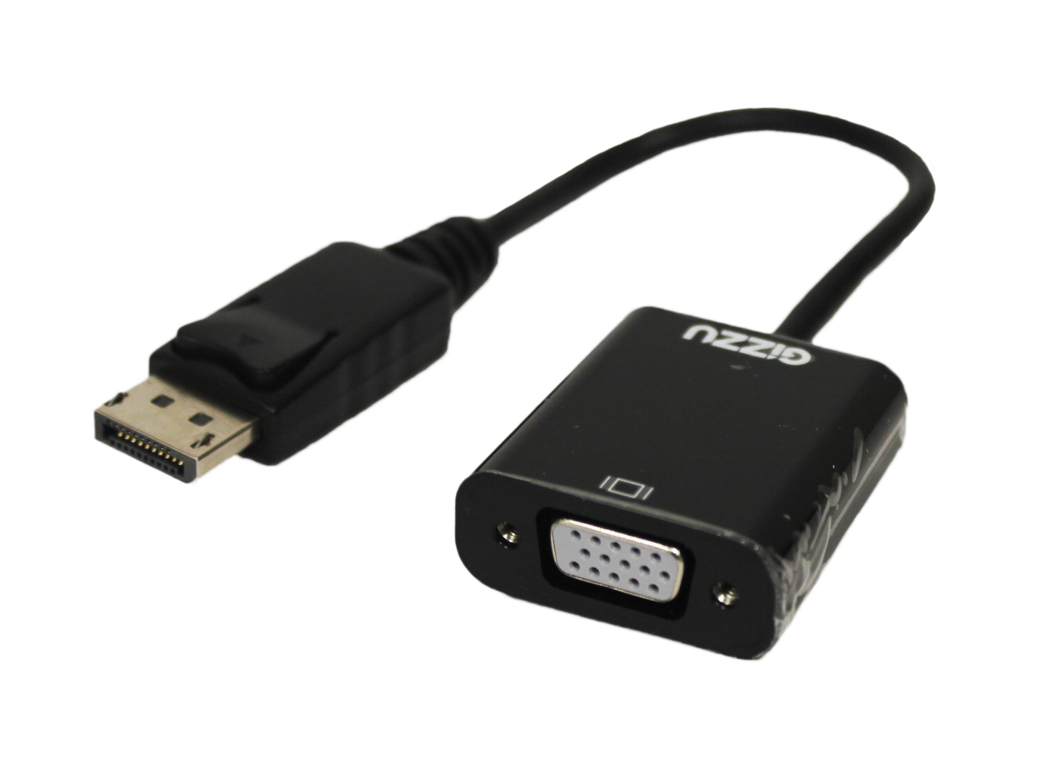 Gizzu Display Port To VGA Adapter – Black