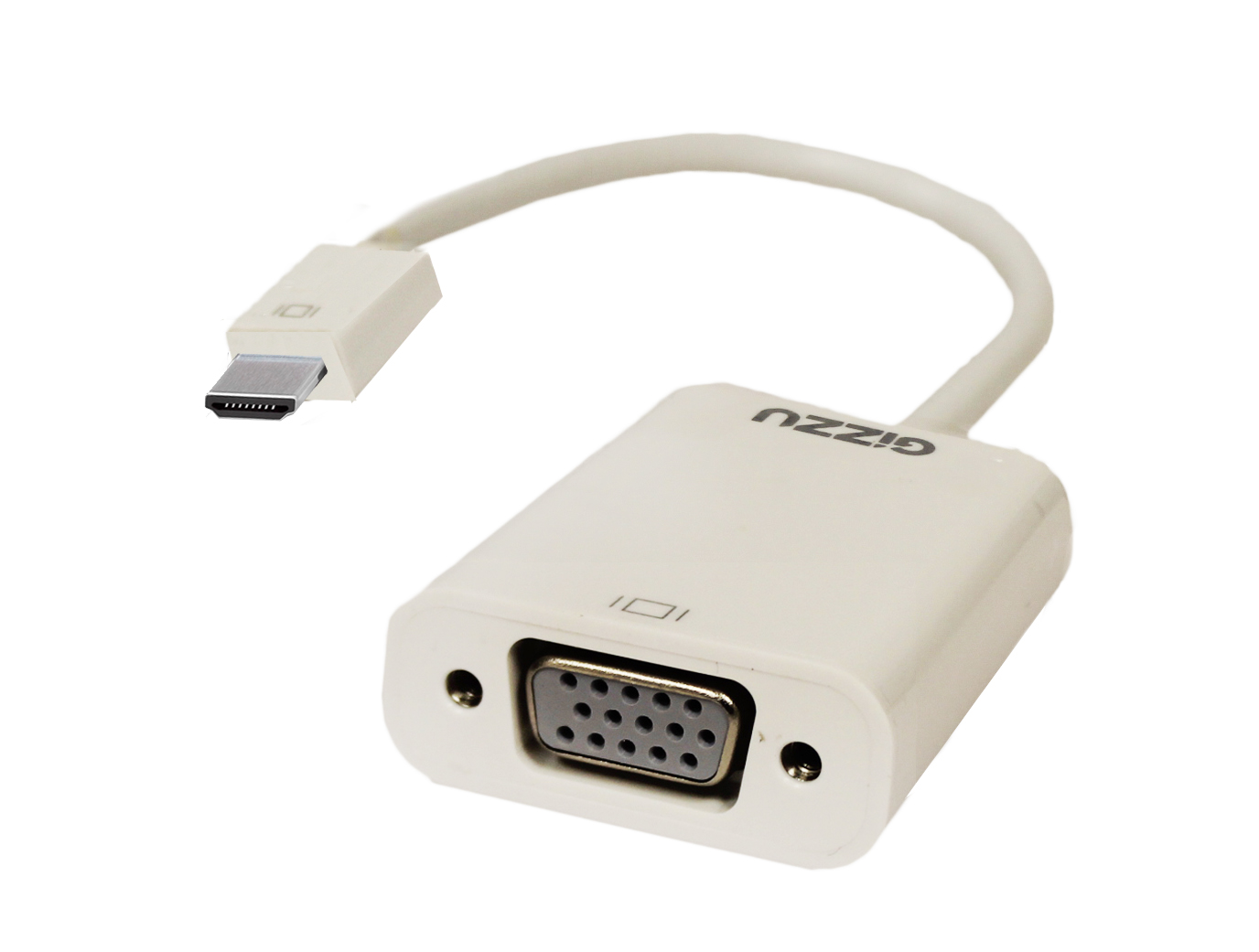 Gizzu HDMI To VGA With Audio Adapter – White