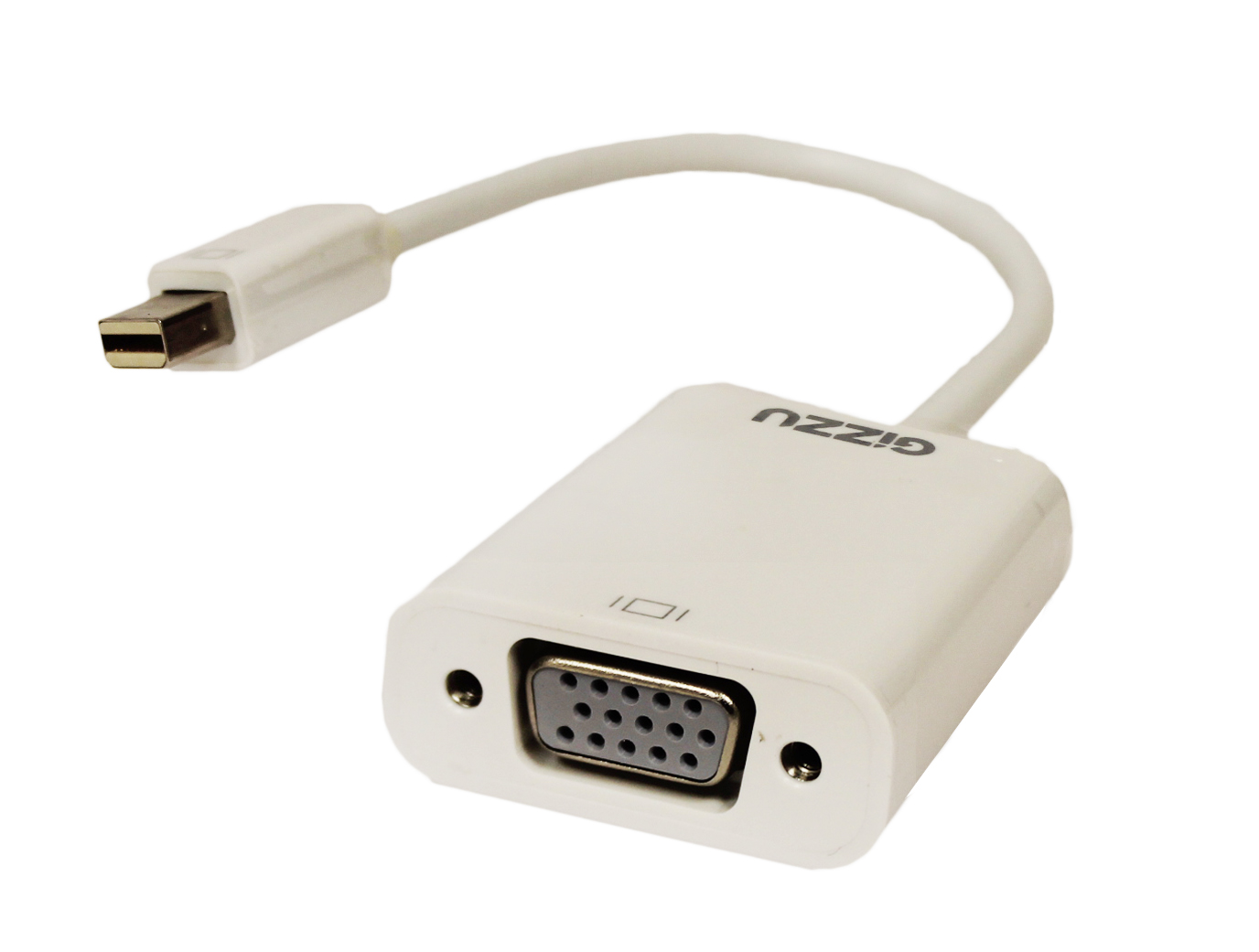 Gizzu Mini Display Port To VGA Adapter – White