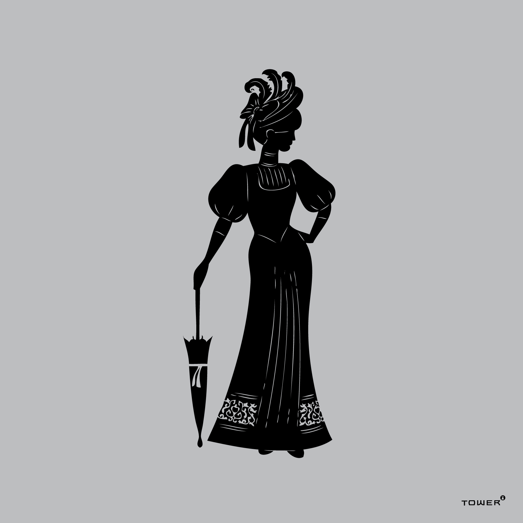 Tower Aluminium Anodised Victorian 1 Sign – Ladies Toilet