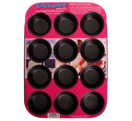 Bakeware Non Stick Muffin Pan – 12 Cups