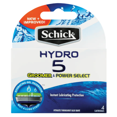 Schick Hydro 5 Power Select & Groomer Male Blades 4’s