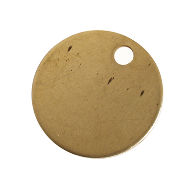 Key Tag Brass Round 19mm Diameter