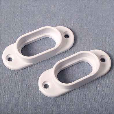 Bracket Pvc White-Flat 15mm Cupb.Tubing