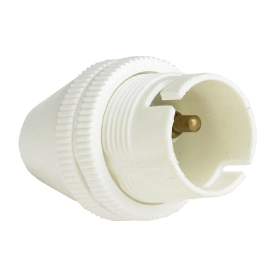 Lamp Holder Nylon 10mm BC White