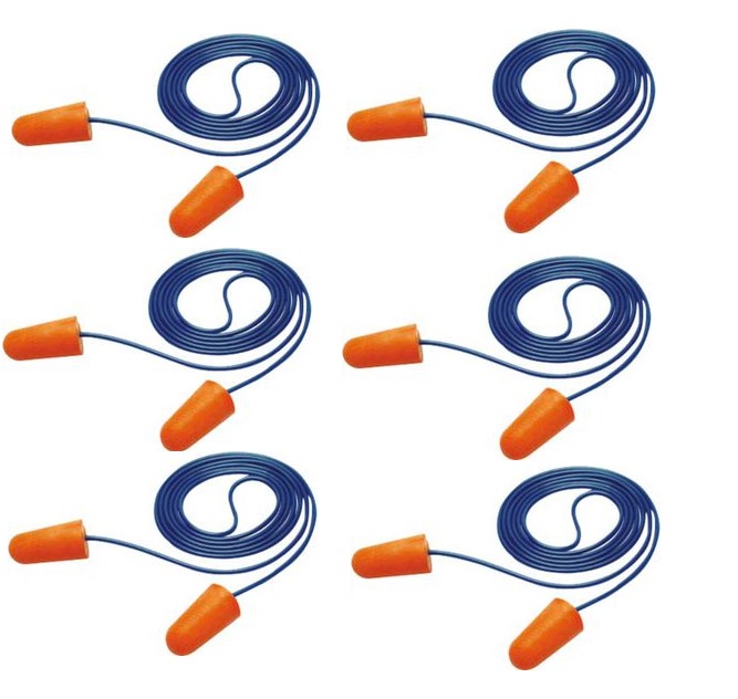 Earplugs Foam with Cord 6 Pack