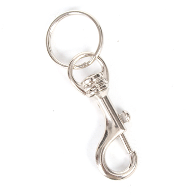 Key Holder Snaphook Nickle Plated 6mm+2 Rings Waldo