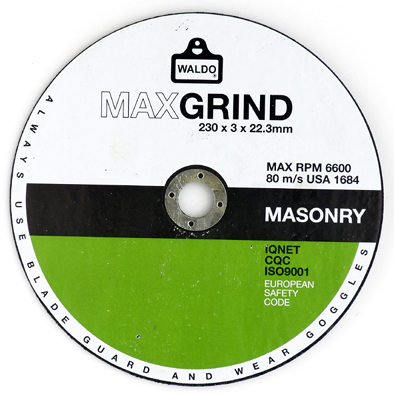 Disc Cutting Mason 115X3.0X22mm Maxgrind