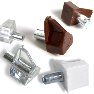 Shelf Supports 5mm Pin-Clear 8/Card