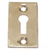 Escutcheon Oblong/Flat Brass 35X19mm #91 Escutcheon Oblong/Flat Brass 35X19mm #91