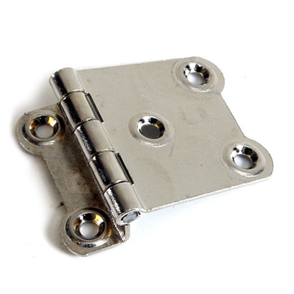 Hinge Surface Fit Shrt Crnk 9mm 165C Nickle Plated