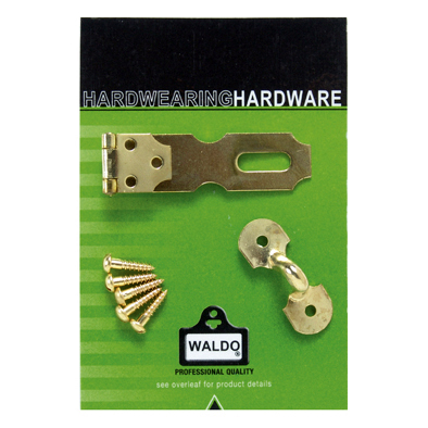 Hasp + Staple Brass Plated Light 75mm