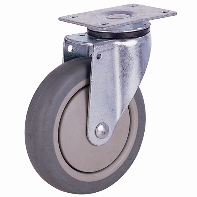Castor Rubber Swivel 50X19 Scr.Pl.60X60