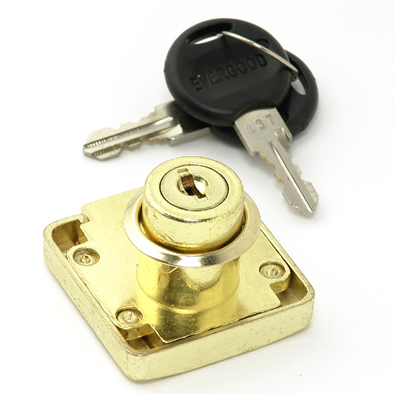 Drawer Lock Cyl.Type Brass #138 Evergood