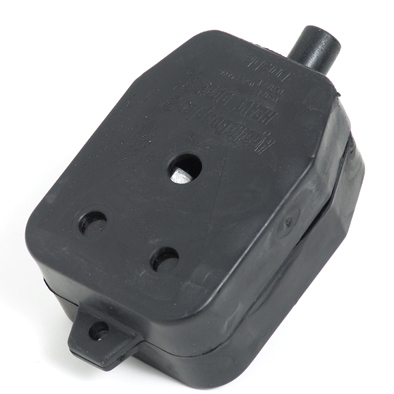 Janus Coupler Rubber Blk.H/Duty 2 x 16 Amp
