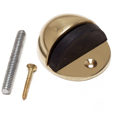 Door Stop 1/2 Moon Brass + Rubber