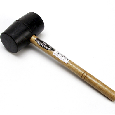 Mallet Rubber 500G Blk.Wood.Hndl.Waldo