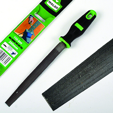 File Half Round .2Nd Cut 200mm With Handle Waldo