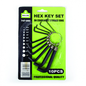 Allen Key Set 10Pc.Blk-Ring Sae 1/16-3/8