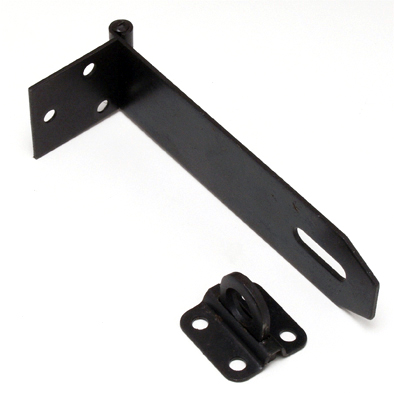 Hasp+Staple Black Japan Heavy 150mm