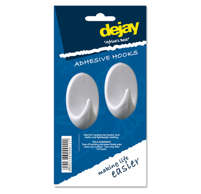 Hook Oval Adhesive 3/Card #A132 Dejay