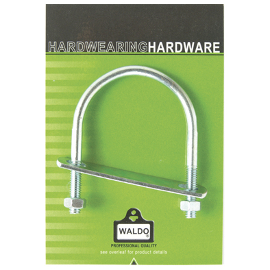 U Bolt 8mmx50mm With Plate+Nuts Galv.