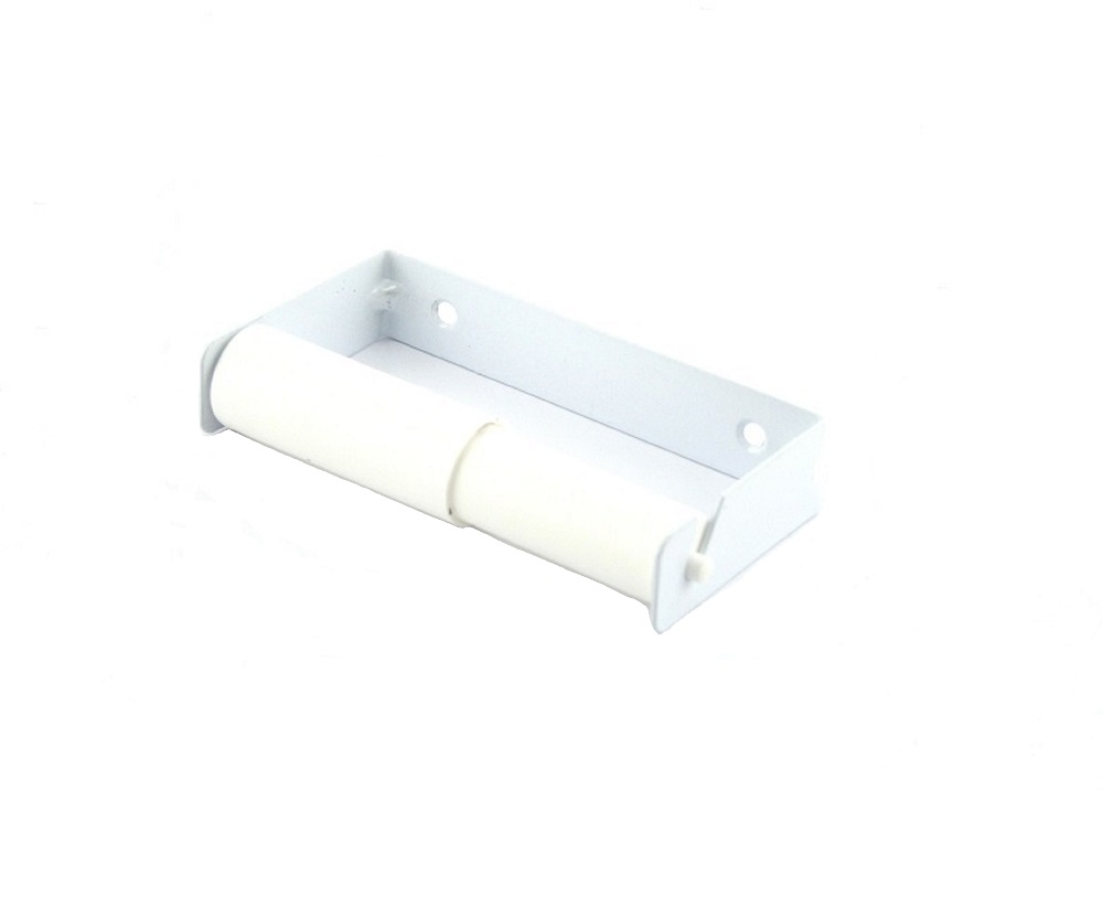 Toilet Roll Holder with White PVC Roll – White