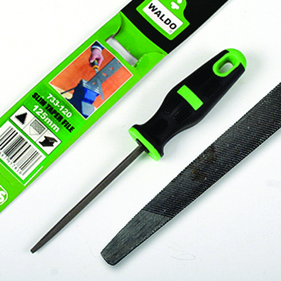 File Slim Taper 100mm W/Handle Waldo