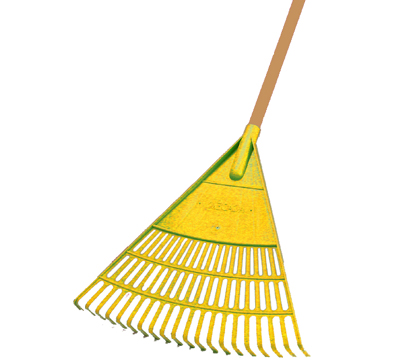 Rake Leaf Fan Type Plastic C/W Wood Hndl