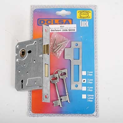 Lock Body Mortice 4L (N) Brass Plated. Sabs.Waldo